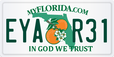FL license plate EYAR31