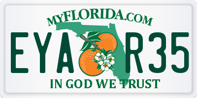 FL license plate EYAR35