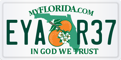 FL license plate EYAR37
