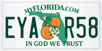 FL license plate EYAR58