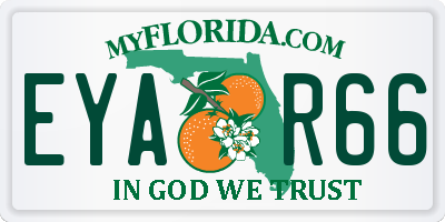 FL license plate EYAR66