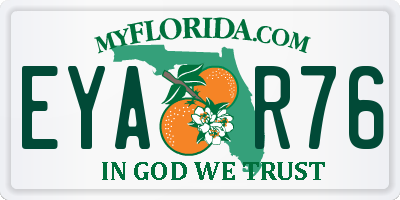 FL license plate EYAR76