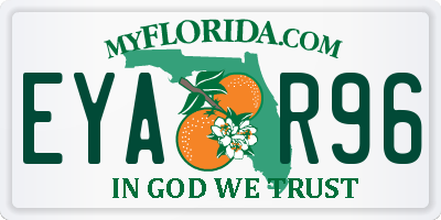 FL license plate EYAR96