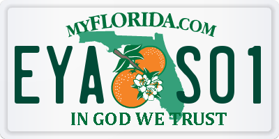 FL license plate EYAS01
