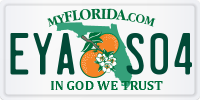 FL license plate EYAS04