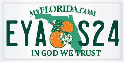 FL license plate EYAS24