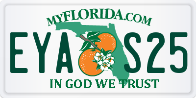 FL license plate EYAS25