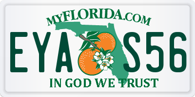 FL license plate EYAS56