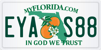 FL license plate EYAS88