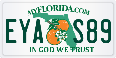 FL license plate EYAS89