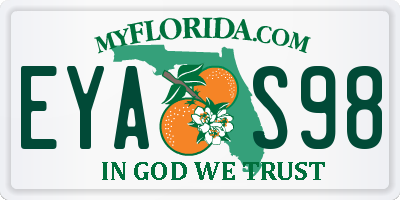 FL license plate EYAS98