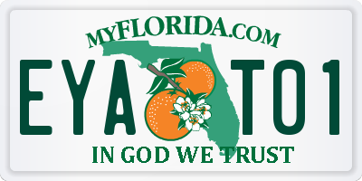 FL license plate EYAT01