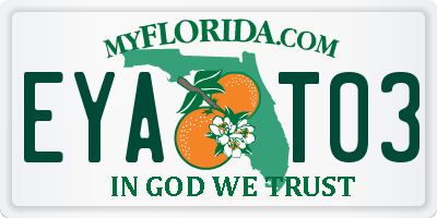 FL license plate EYAT03