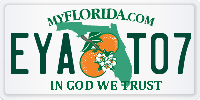 FL license plate EYAT07