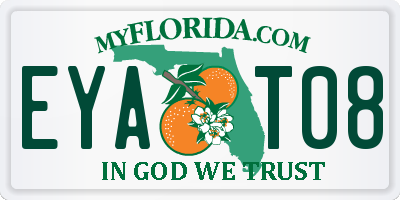 FL license plate EYAT08