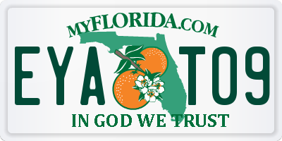 FL license plate EYAT09