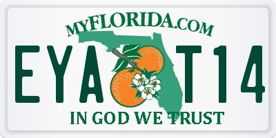 FL license plate EYAT14