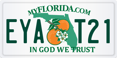 FL license plate EYAT21