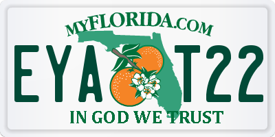 FL license plate EYAT22