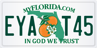 FL license plate EYAT45