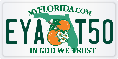 FL license plate EYAT50