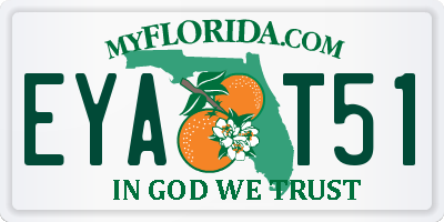 FL license plate EYAT51