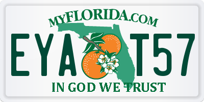 FL license plate EYAT57