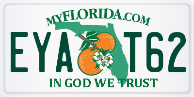 FL license plate EYAT62