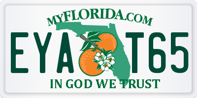 FL license plate EYAT65