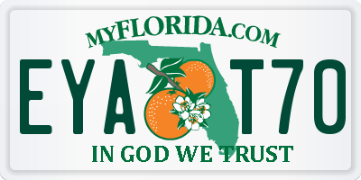 FL license plate EYAT70