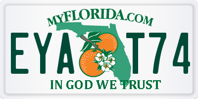 FL license plate EYAT74