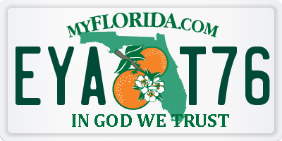 FL license plate EYAT76