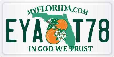 FL license plate EYAT78