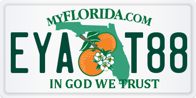 FL license plate EYAT88