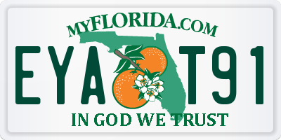 FL license plate EYAT91