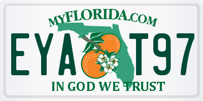 FL license plate EYAT97
