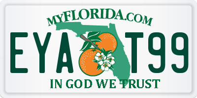 FL license plate EYAT99