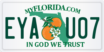FL license plate EYAU07