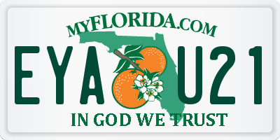 FL license plate EYAU21