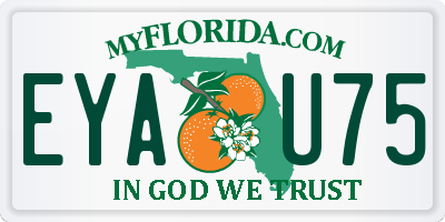 FL license plate EYAU75