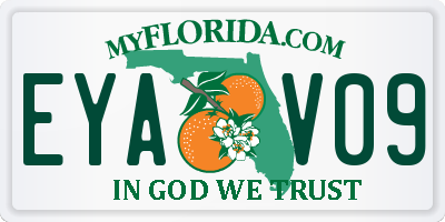 FL license plate EYAV09