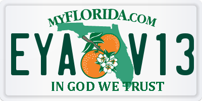 FL license plate EYAV13