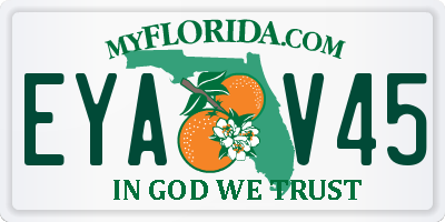 FL license plate EYAV45