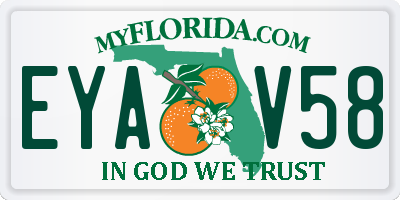 FL license plate EYAV58