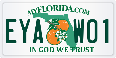FL license plate EYAW01