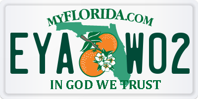 FL license plate EYAW02