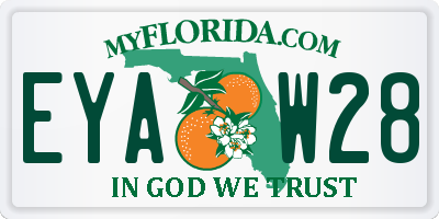 FL license plate EYAW28