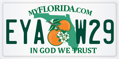 FL license plate EYAW29