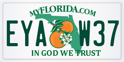 FL license plate EYAW37