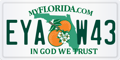 FL license plate EYAW43